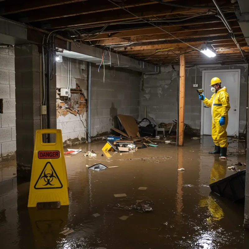 Flooded Basement Electrical Hazard in Oregon County, MO Property
